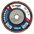 Weiler 4-1/2 Tiger Angled (Radial) Ceramic Flap Disc 60C 5/8-11 Nut 51316